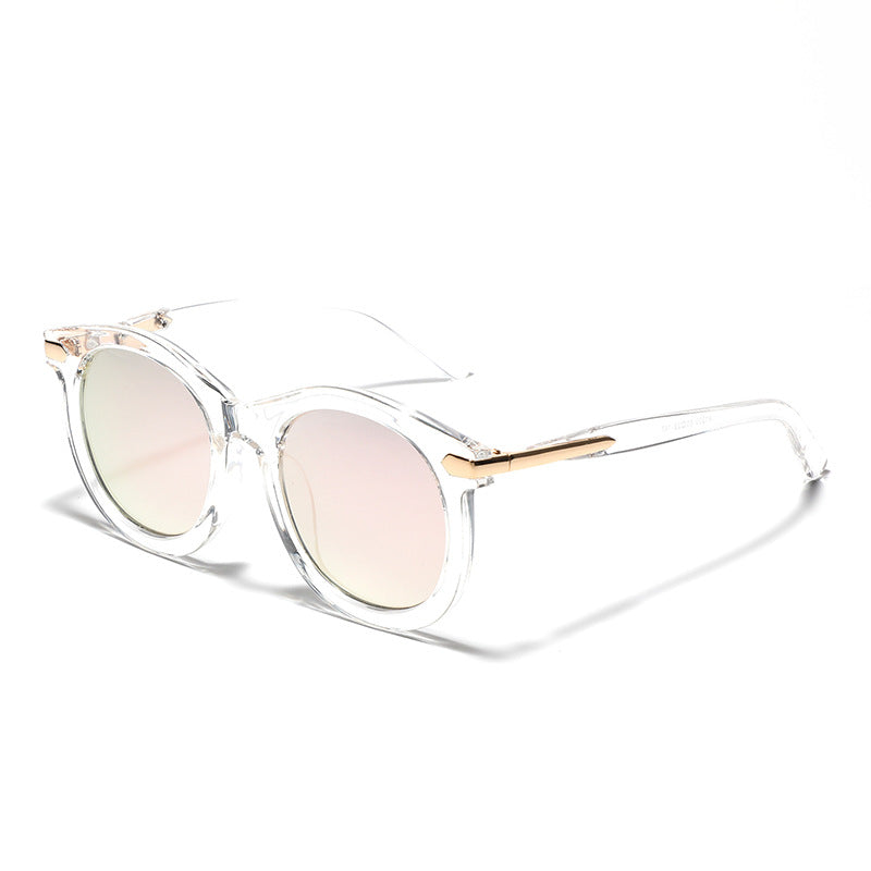 Women's fashionable sunglasses with transparent frame and golden accents Kalsten