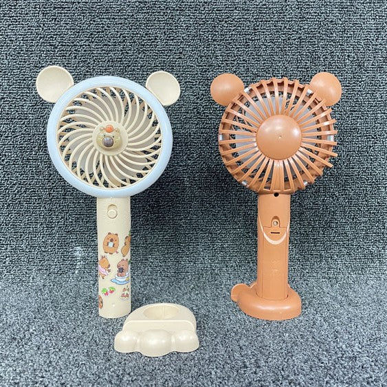 Unisex Portable Handheld Fan with LED Light and Animal Motif Kalsten