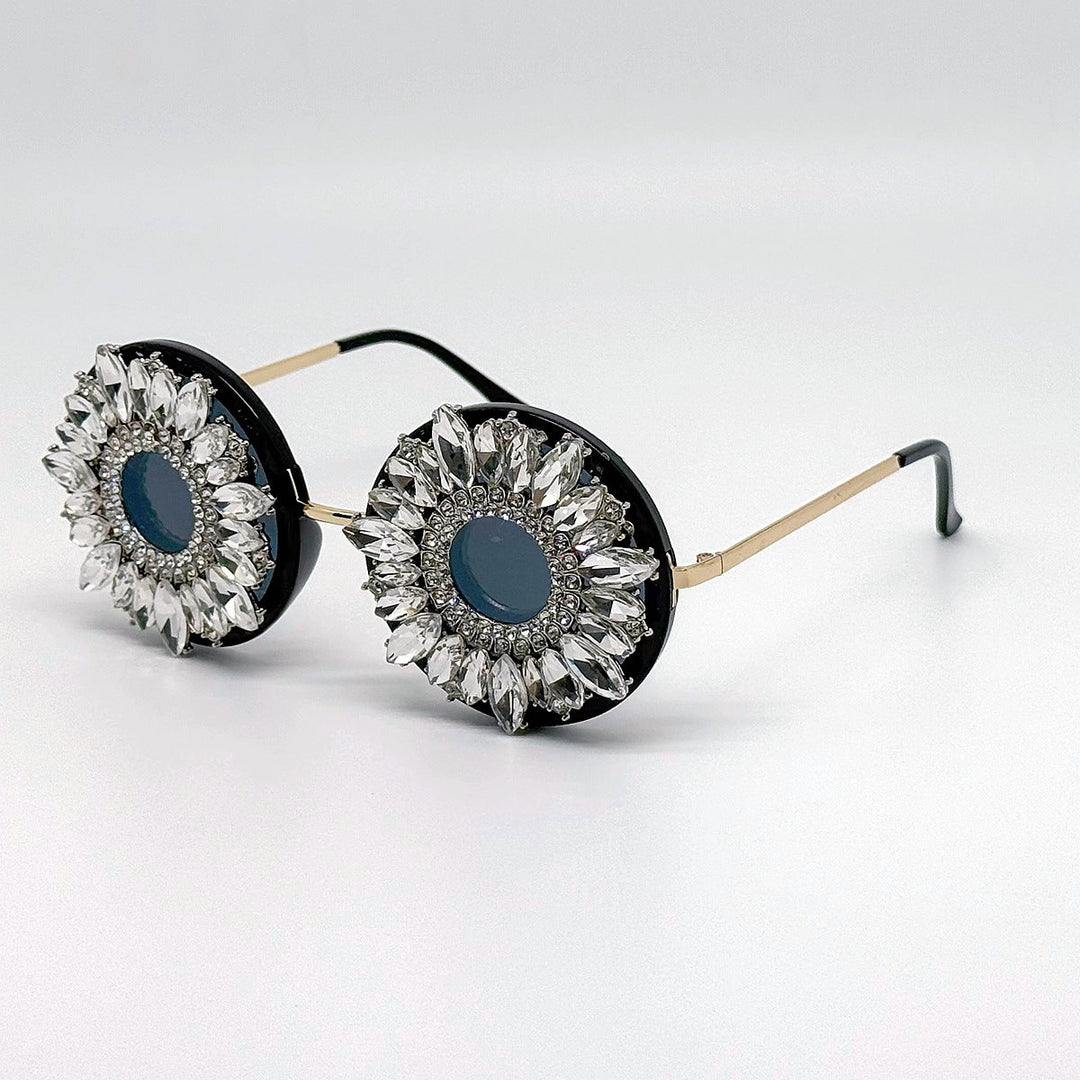 Ladies Glamorous Sunglasses with Floral Crystal Frame Kalsten