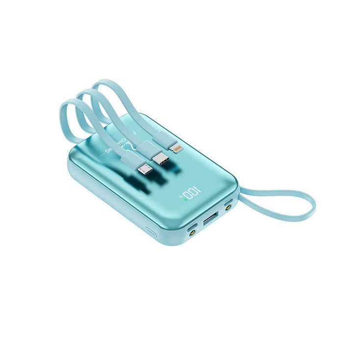 Portable power bank with integrated charging cables and fast charging function Kalsten