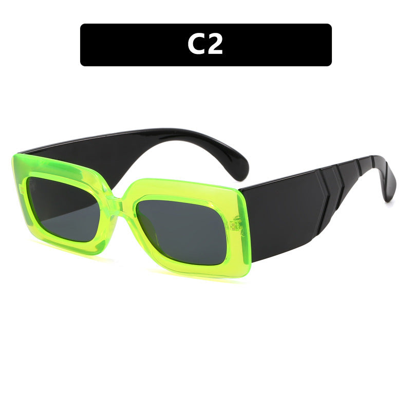 Women oversized sunglasses in fashionable snake leather look Kalsten