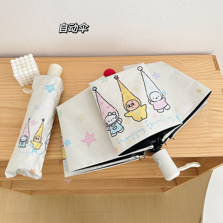 Women's Folding Umbrella with Playful Family Design Kalsten