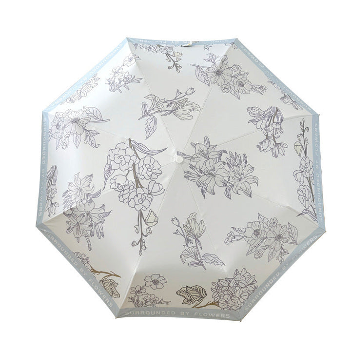 Women's compact umbrella with floral design Kalsten