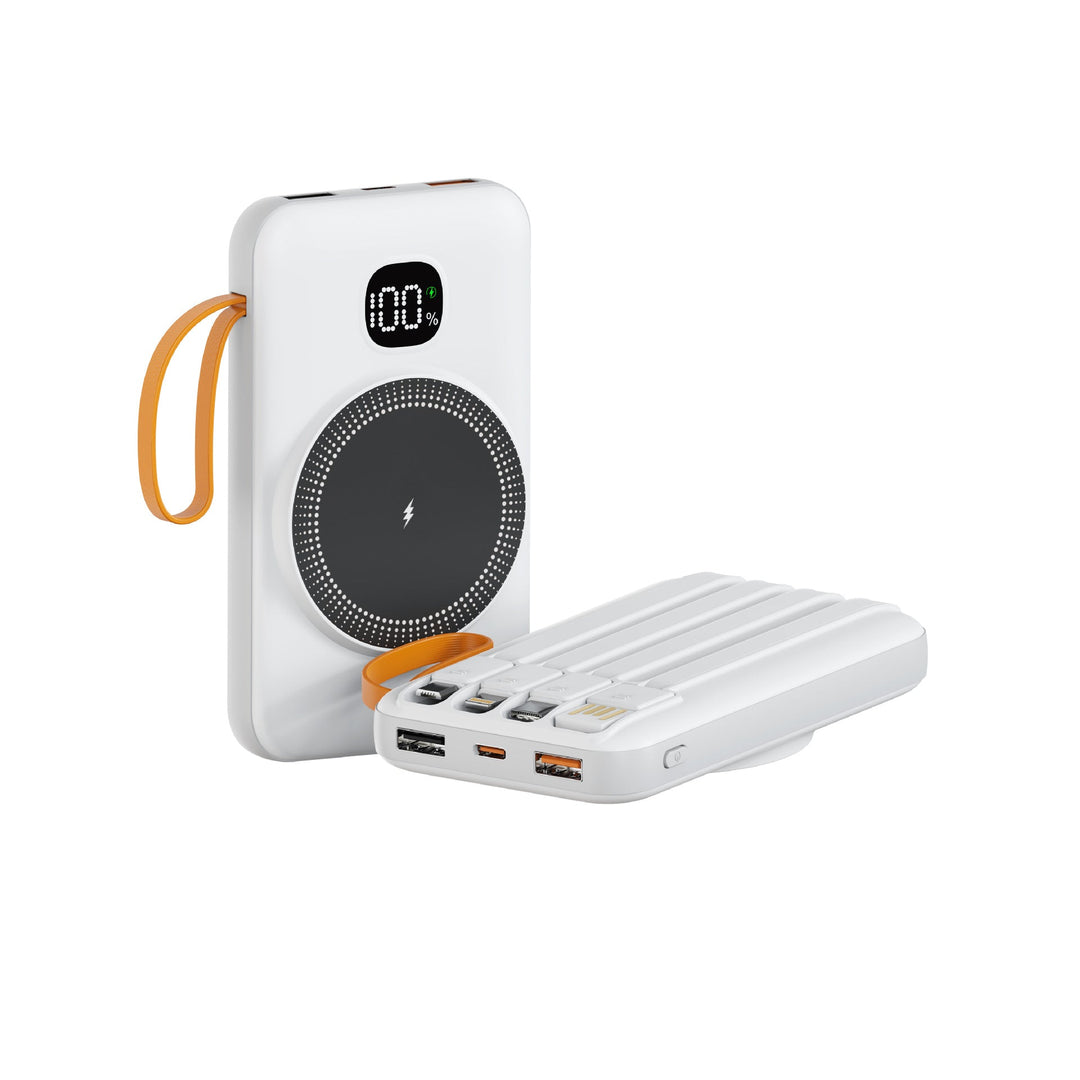 Portable power bank with integrated inductive fast charging function and LED charging status indicator Kalsten