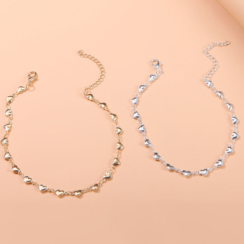 Heart-Inspired Chain Anklet Kalsten
