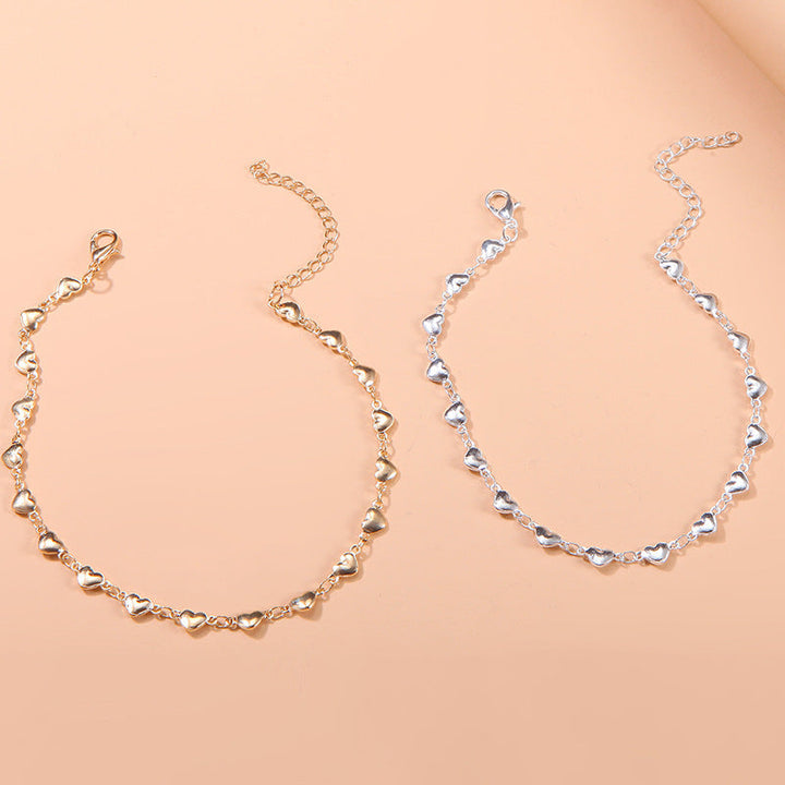 Heart-Inspired Chain Anklet Kalsten