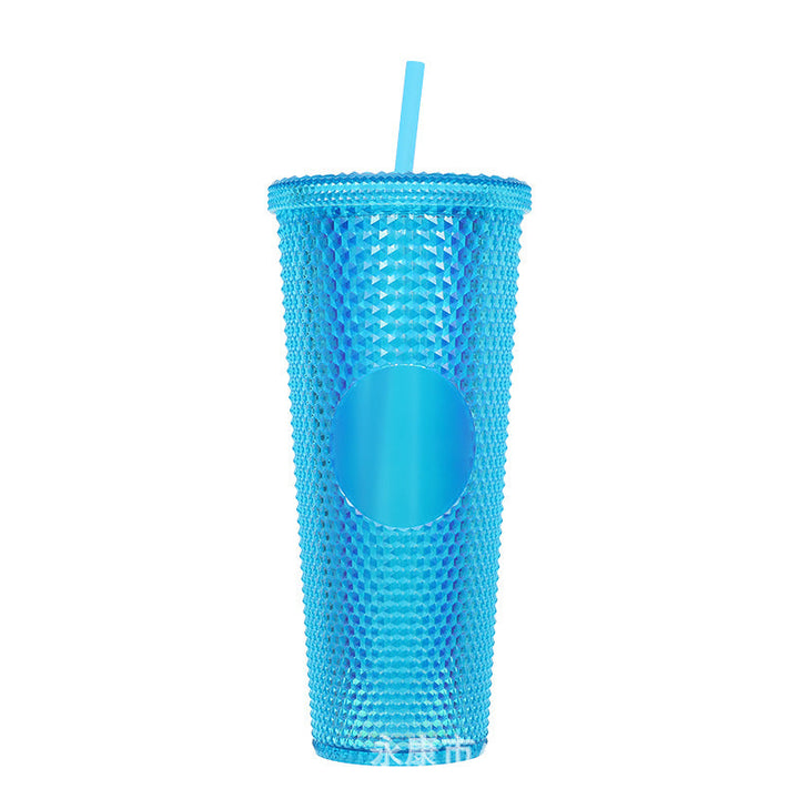Ladies High-Quality Glitter Drinking Cup with Leak-Proof Lid and Integrated Straw Kalsten