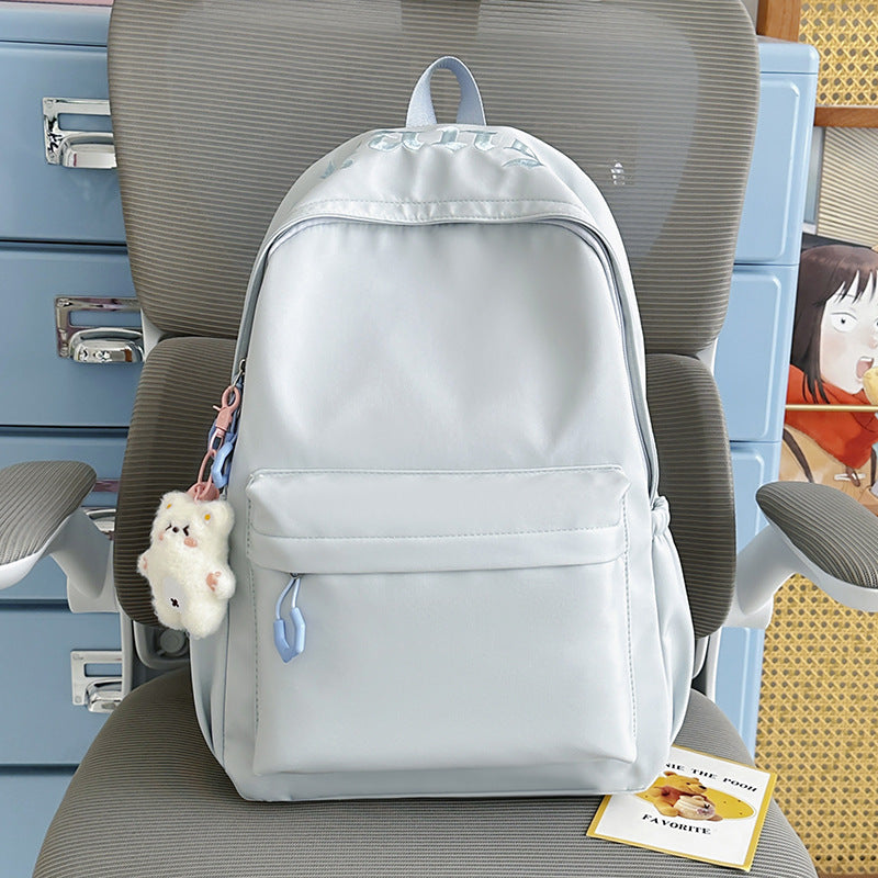 Minimalist Soft Fabric School Backpack