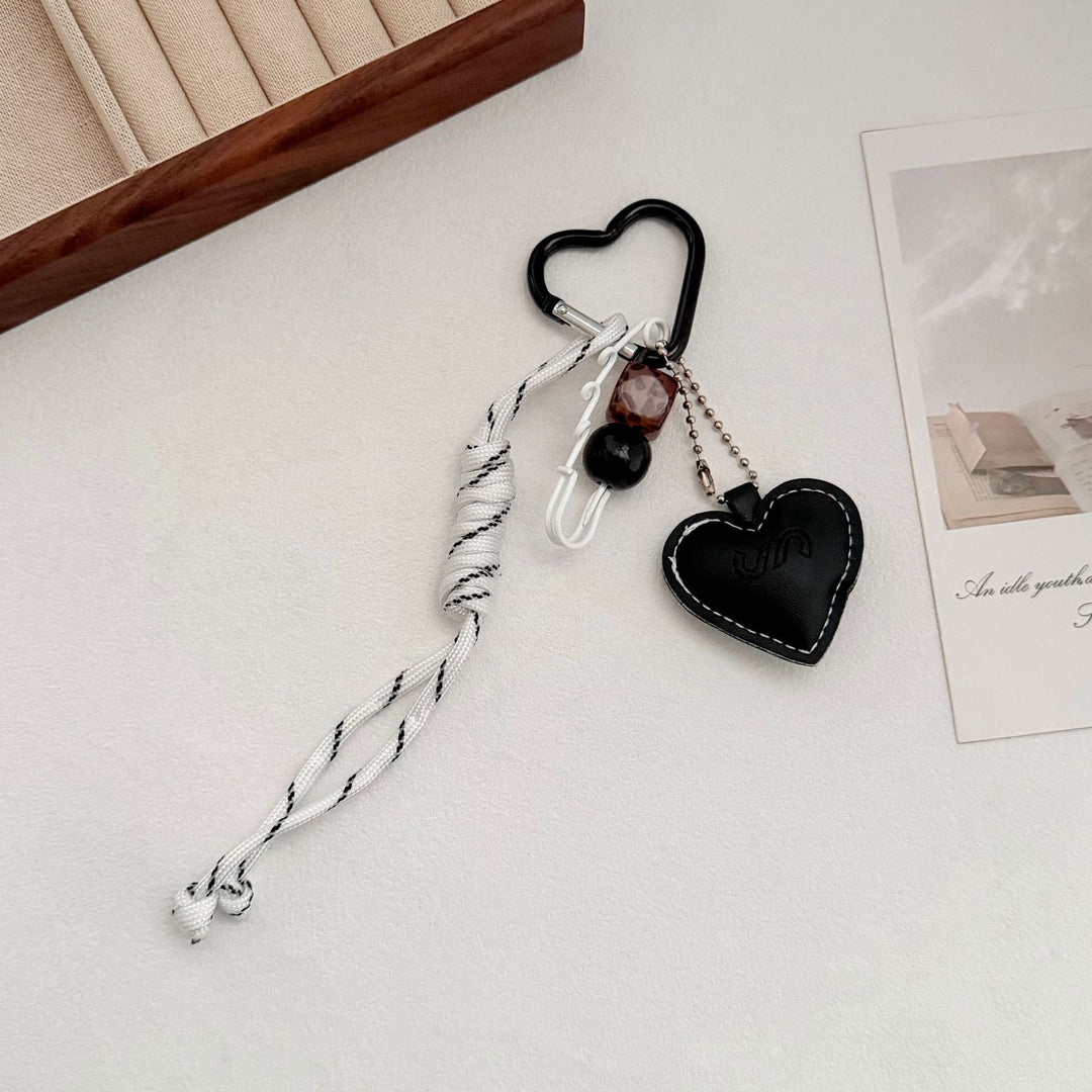 Heart-Shaped Leather Keychain Kalsten
