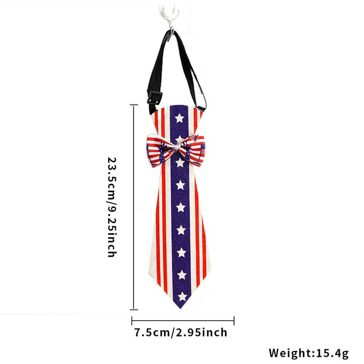 Unisex decorative pet tie with adjustable collar and bow accent Kalsten