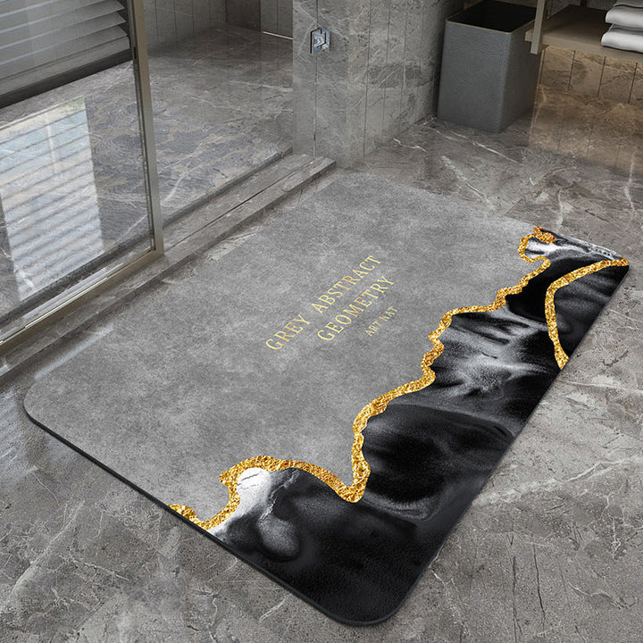 Modern Geometric Bath Mat Kalsten