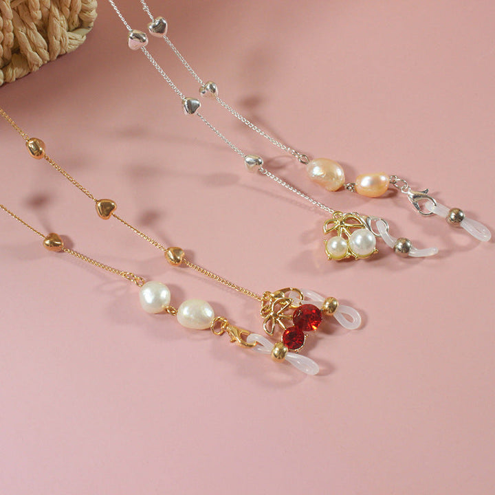 Elegant jewelry ribbon with pearls and silver accents Kalsten