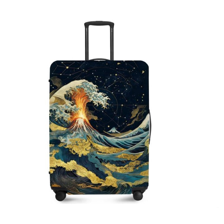 Unisex non-elastic suitcase cover with mandala motif, stretch protective cover for telescopic handle and wheels Kalsten