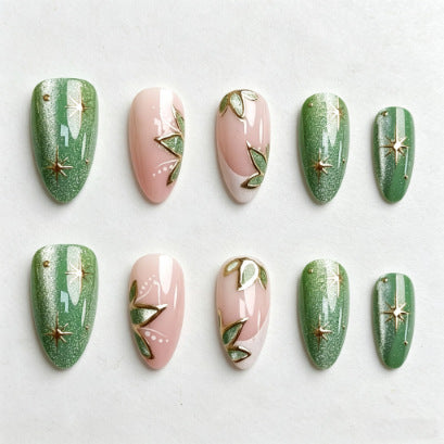 Botanical Floral Press-On Nail Tips Kalsten