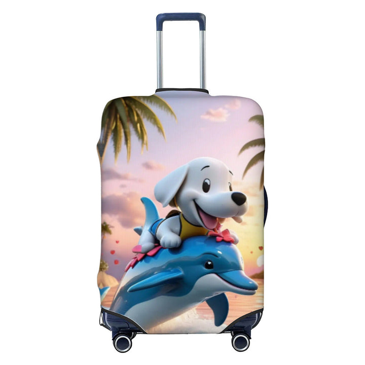 Ladies nan elastic suitcase cover with motif print, water-repellent and tear-resistant, with handle and telescopic opening Kalsten