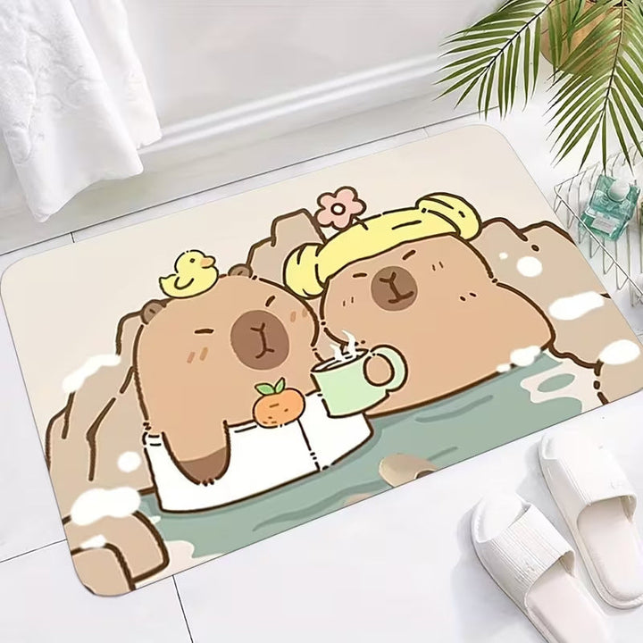 Playful Bear-Themed Bath Mat