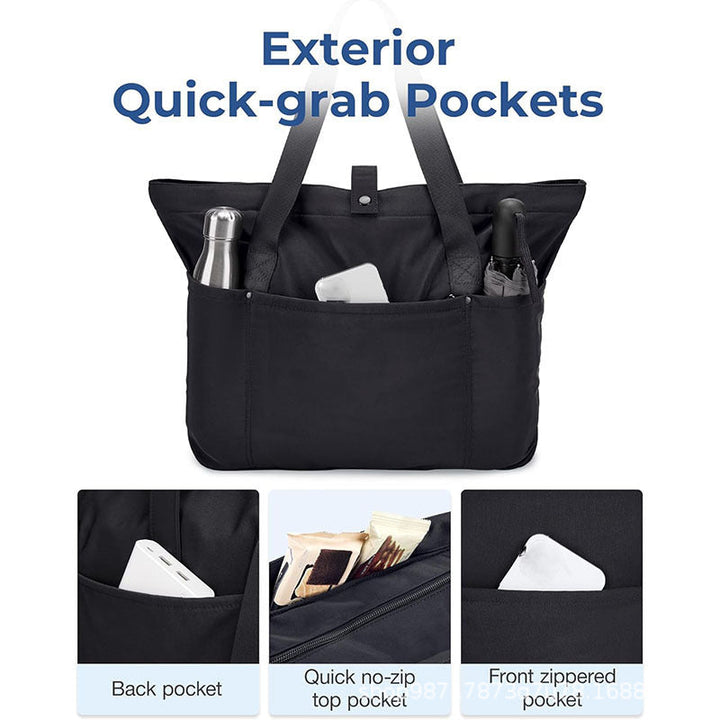 Multifunctional shopping bag with multiple outside pockets Kalsten