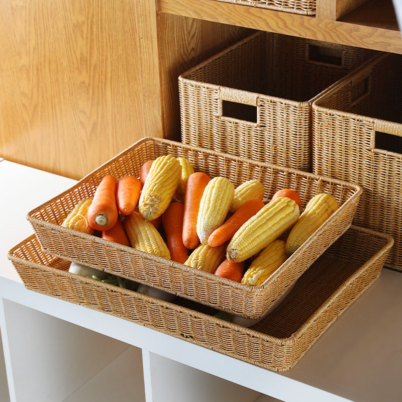 Handwoven Rectangular Storage Tray Kalsten