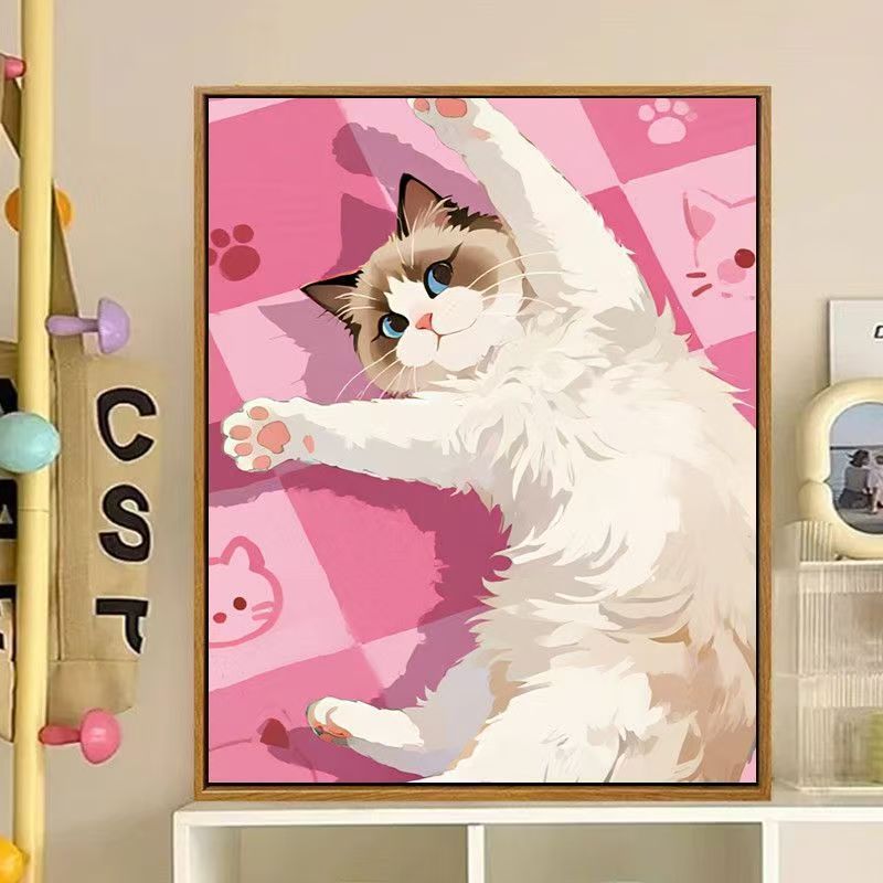 Cute Cat-Themed Decorative Canvas Art Kalsten