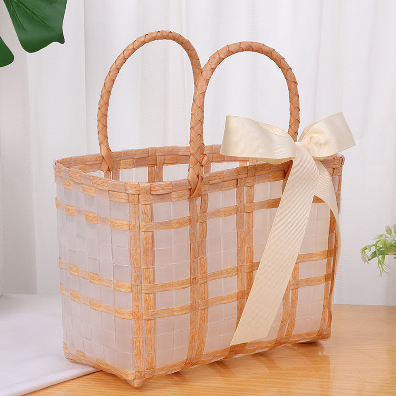 Decorative Basket Bag with Elegant Bow Kalsten