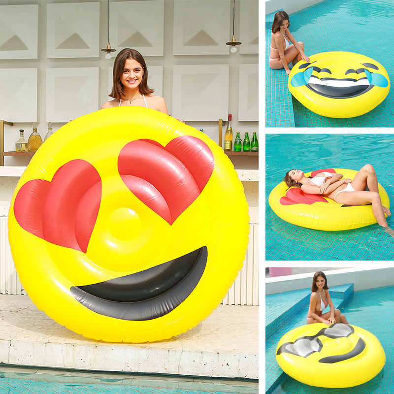 Ladies Inflatable Emoji Swim Ring Kalsten