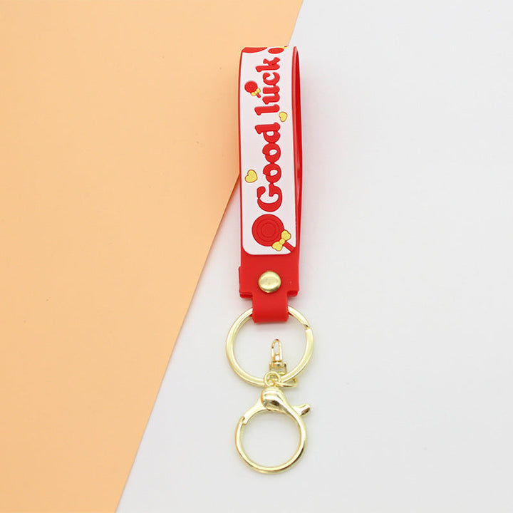 Unisex keychain with motivating lucky saying Kalsten