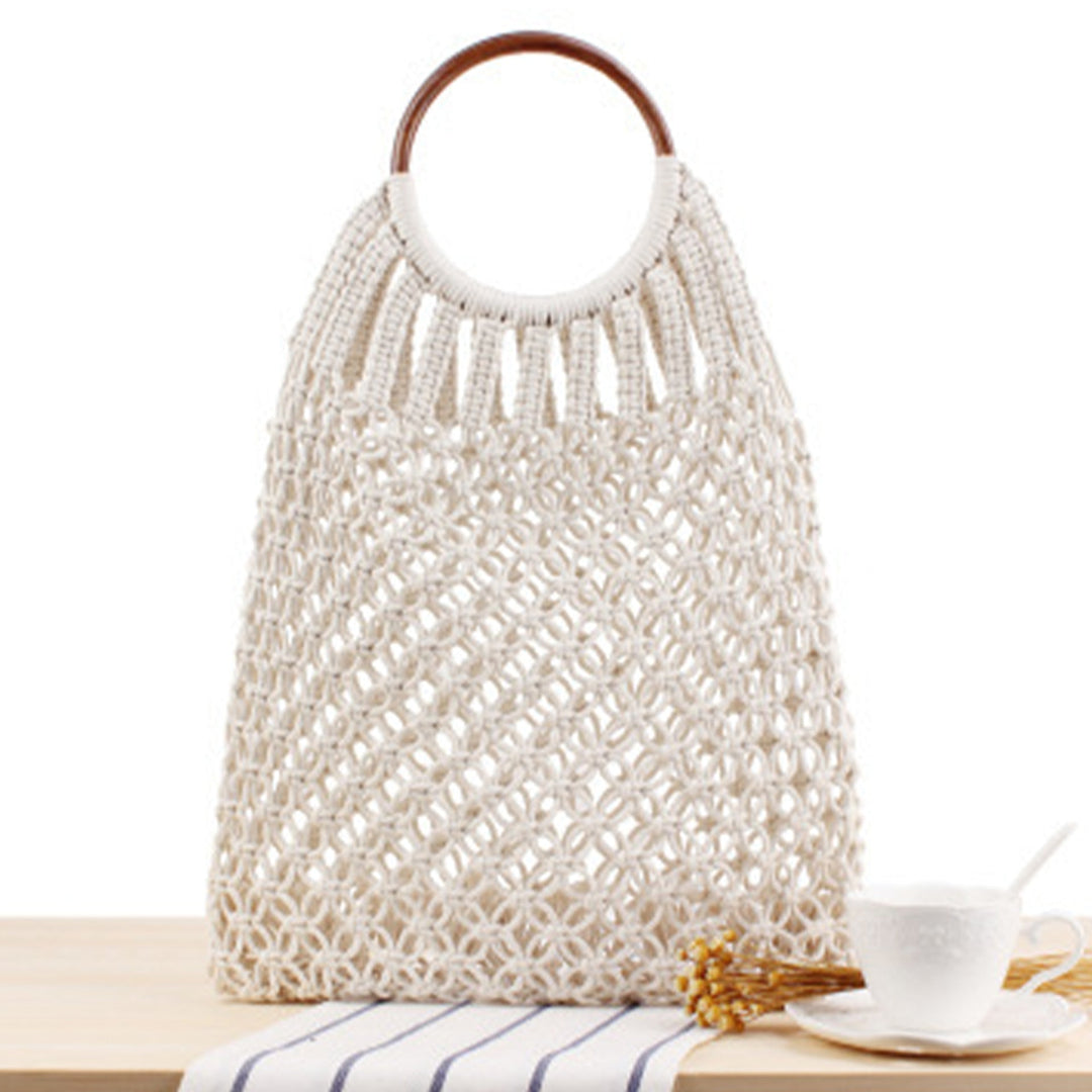 Handbag with Woven Design and Inner Pocket Kalsten