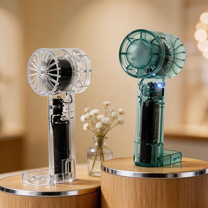 Women Portable Hand Fan with USB Charging Function and Flexible Angle Adjustment Kalsten