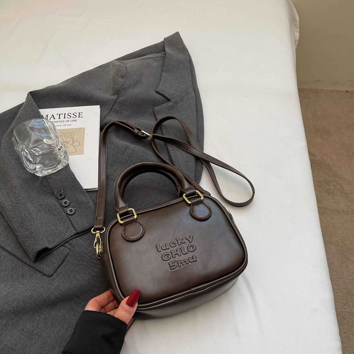 Sleek Structured Mini Shoulder Bag Acalora