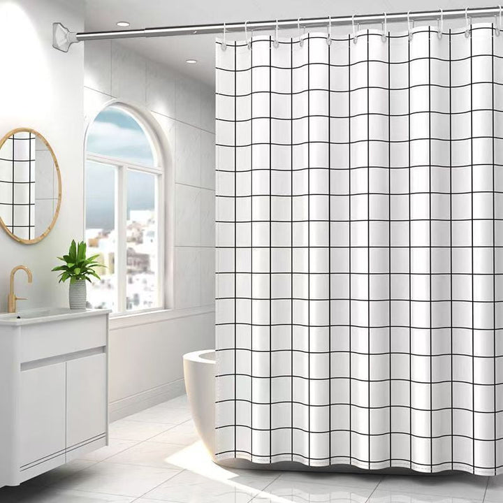 Minimalist Checkered Shower Curtain Kalsten