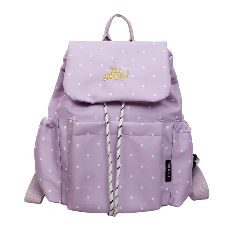 Polka Dot Textured Backpack Kalsten