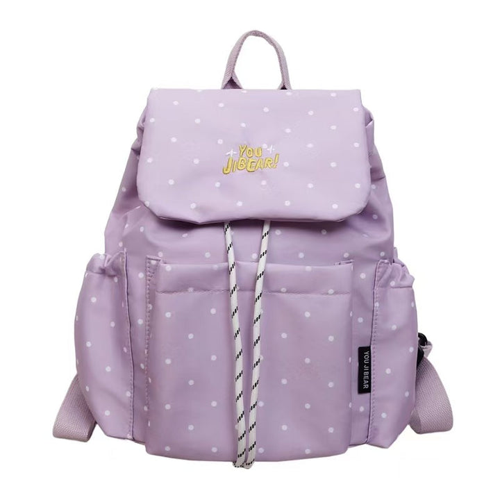 Polka Dot Textured Backpack Kalsten