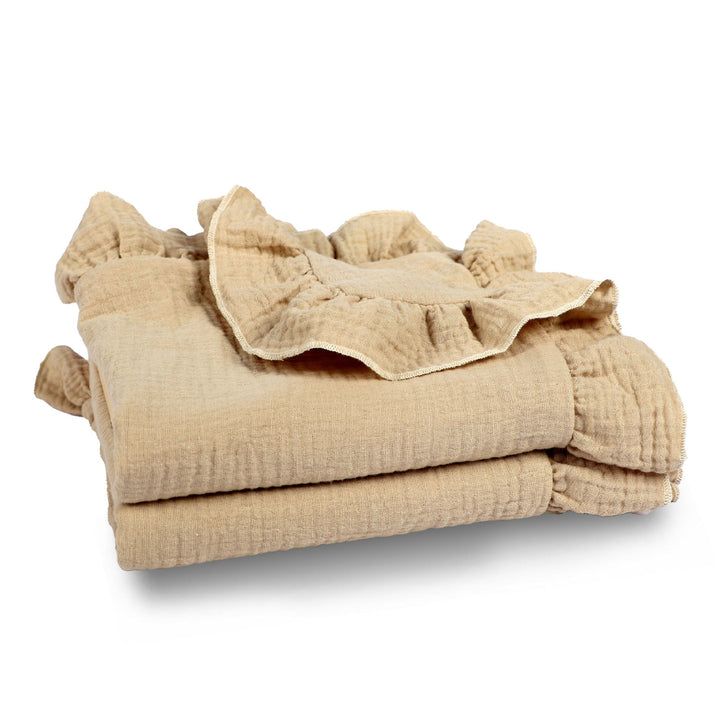 Soft Muslin Blanket with Ruffled Edges kalsten