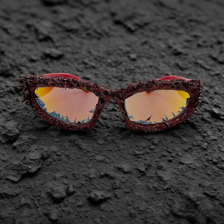 Women's sporty sunglasses with innovative, artistic frame Kalsten