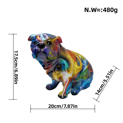 Colorful decorative figure of a dog in modern design Acalora