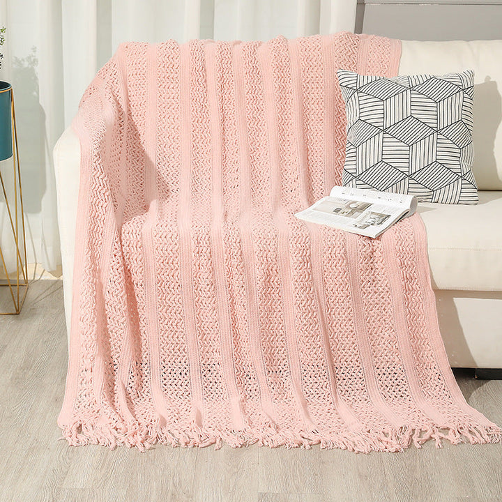 Ladies Large Knitted Blanket Kalsten