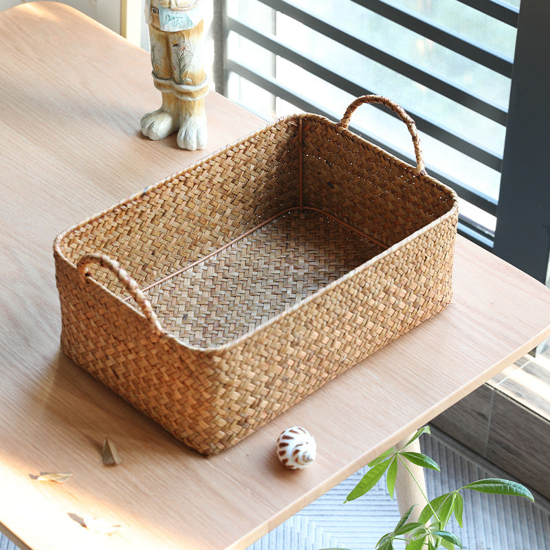 Handcrafted Natural Woven Storage Tray Kalsten
