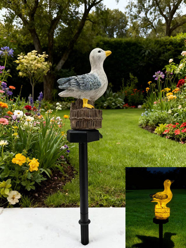 Whimsical Solar-Powered Squirrel Garden Stake Light With Integrated Solar Panel And Warm LED Glow Kalsten