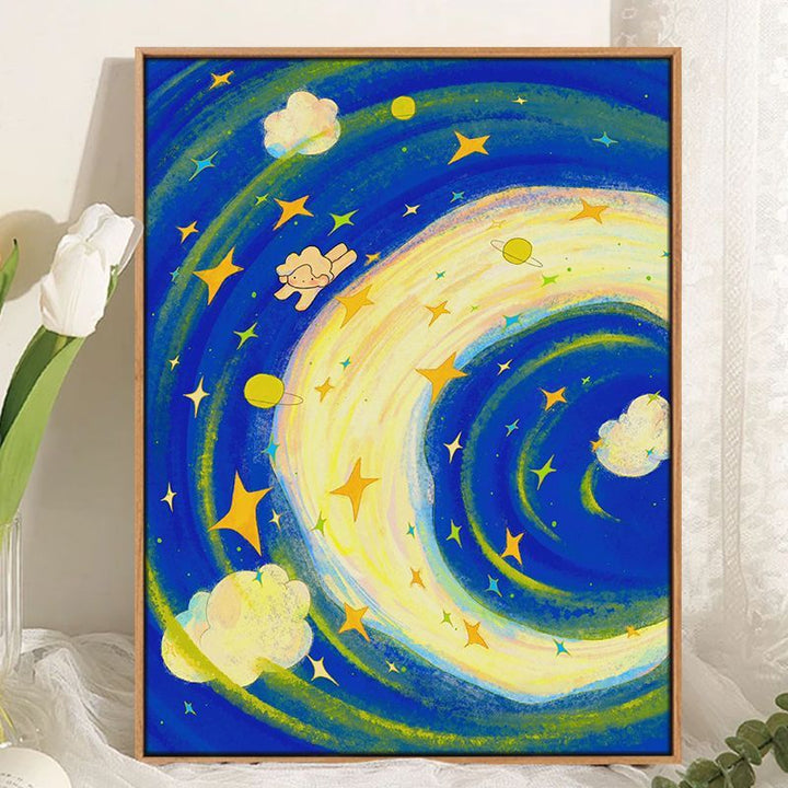 Whimsical Cosmic Landscape Canvas Art Kalsten