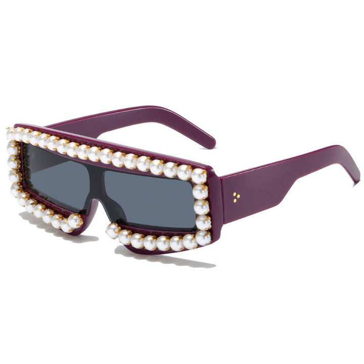Women's fashionable sunglasses with pearl appliqués Kalsten