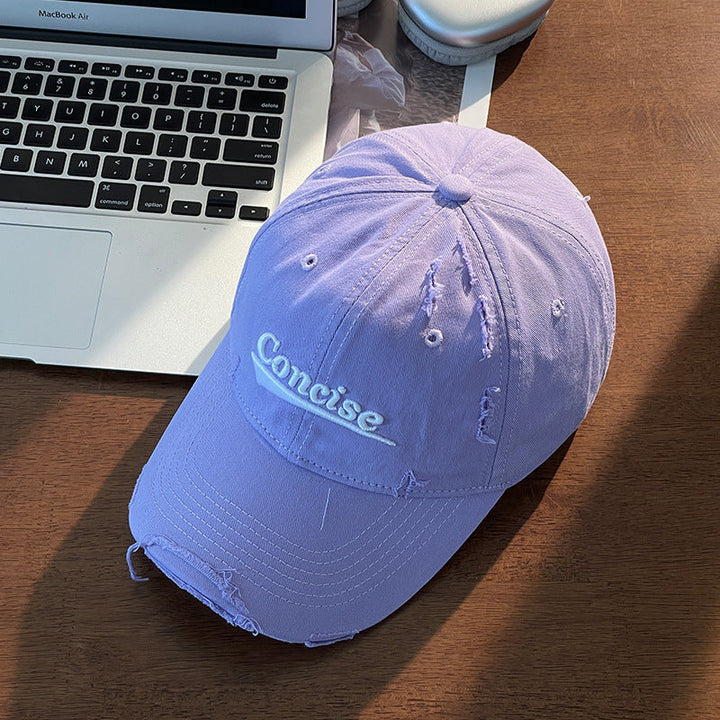 Women's Distressed Casual Cotton Cap Kalsten