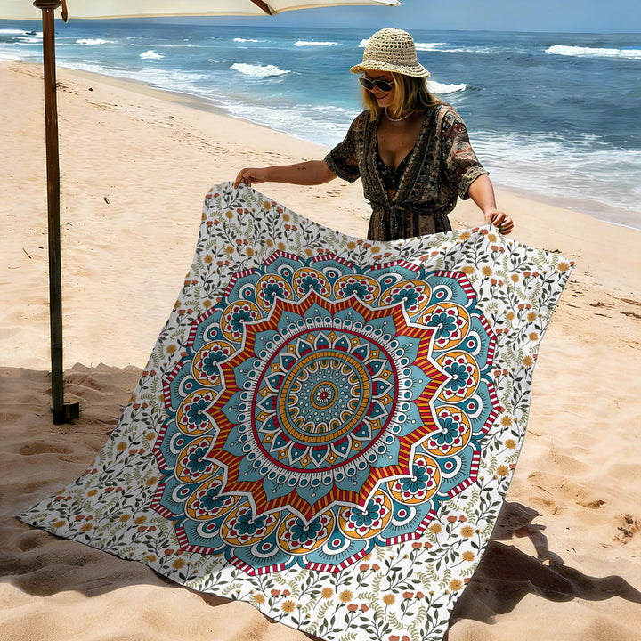 Mandala Design Beach Mat Kalsten