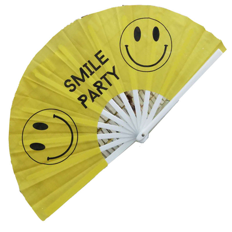Women Colorful Fan with sturdy plastic ribs Kalsten