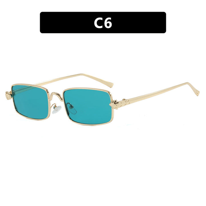 Ladies elegant square sunglasses with luxurious metal frame and UV protection Kalsten