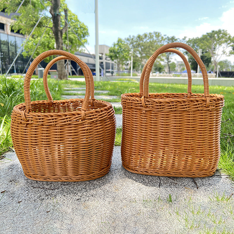 Ladies Handcrafted Basket with Sturdy Handles Kalsten