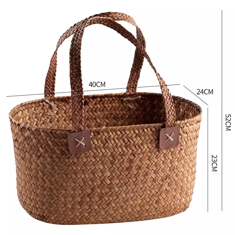 Handcrafted Woven Storage Tote Kalsten