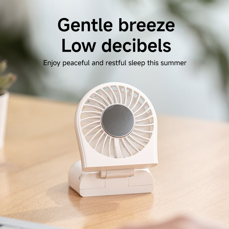 Unisex Compact Rechargeable Handheld Mirror Fan Kalsten