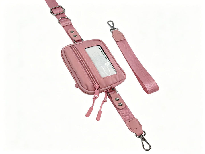 Compact shoulder bag with transparent card pocket Kalsten