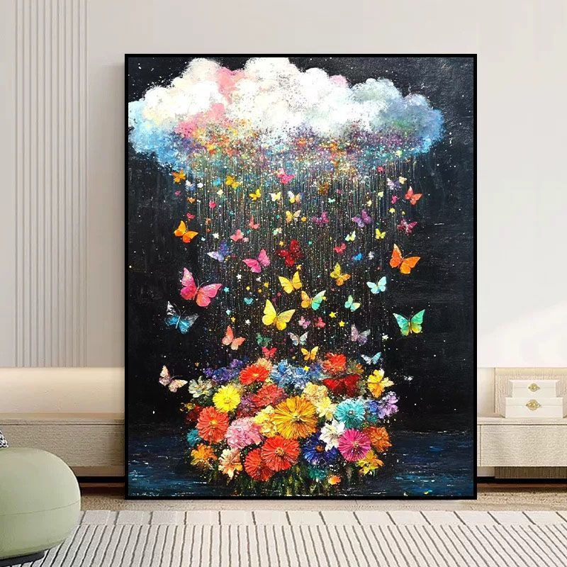 Abstract Butterfly Floral Canvas Artwork Kalsten