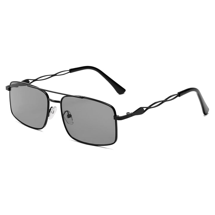 Women's sunglasses with trendy rectangular frame and yellow lenses Kalsten